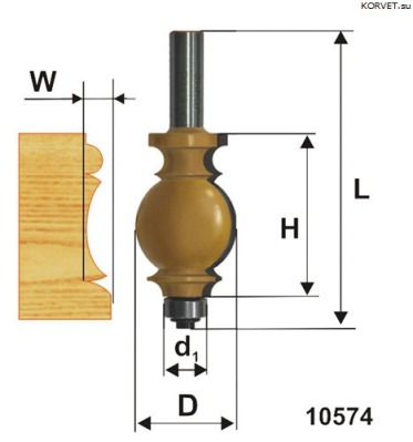 Фреза кромочная фигурная Энкор 10574 хв.12 - вид 1 миниатюра