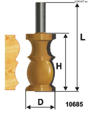 Фреза кромочная фигурная Энкор 10685 хв.12 - вид 1 миниатюра