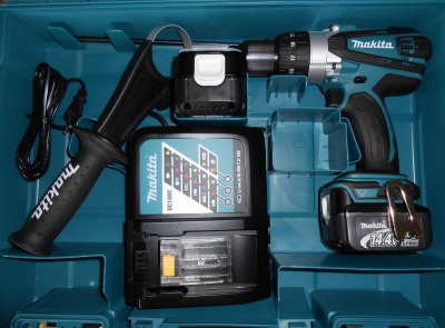 Аккумуляторная ударная дрель-шуруповерт Makita BHP448RFE (BHP 448 RFE) - вид 2 миниатюра