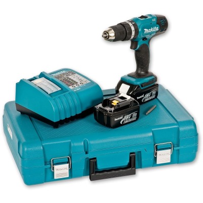 Аккумуляторная ударная дрель-шуруповерт Makita DHP453RFE (DHP 453 RFE) - вид 2 миниатюра