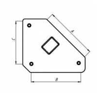 Отключаемый магнитный угольник Smart&Solid MAG605 - вид 2 миниатюра