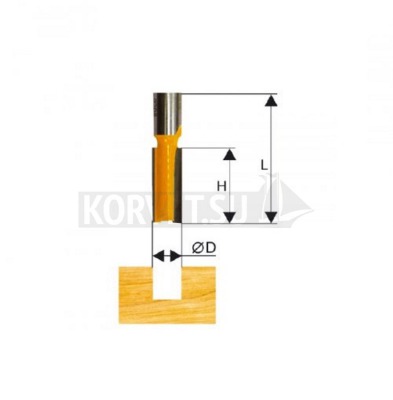 Фреза паз прямая Энкор ф16х51мм хв 12мм 46029
