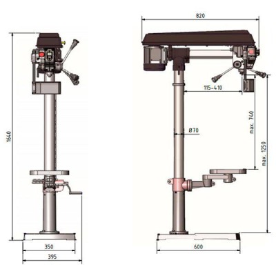 OPTIdrill RB 8S станок радиально-сверлильный - вид 4 миниатюра