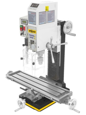 STALEX SBM-28 Vario станок фрезерно-сверлильный, 700х180 мм, 230 В,1,0 кВт асинх. мотор - вид 1 миниатюра